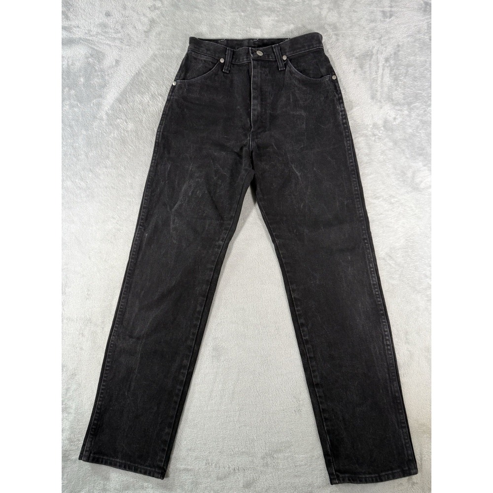Wrangler Jeans Womens 7x30 Black Cowboy Cut Slim Fit Made In USA Vintage 14MWZWK